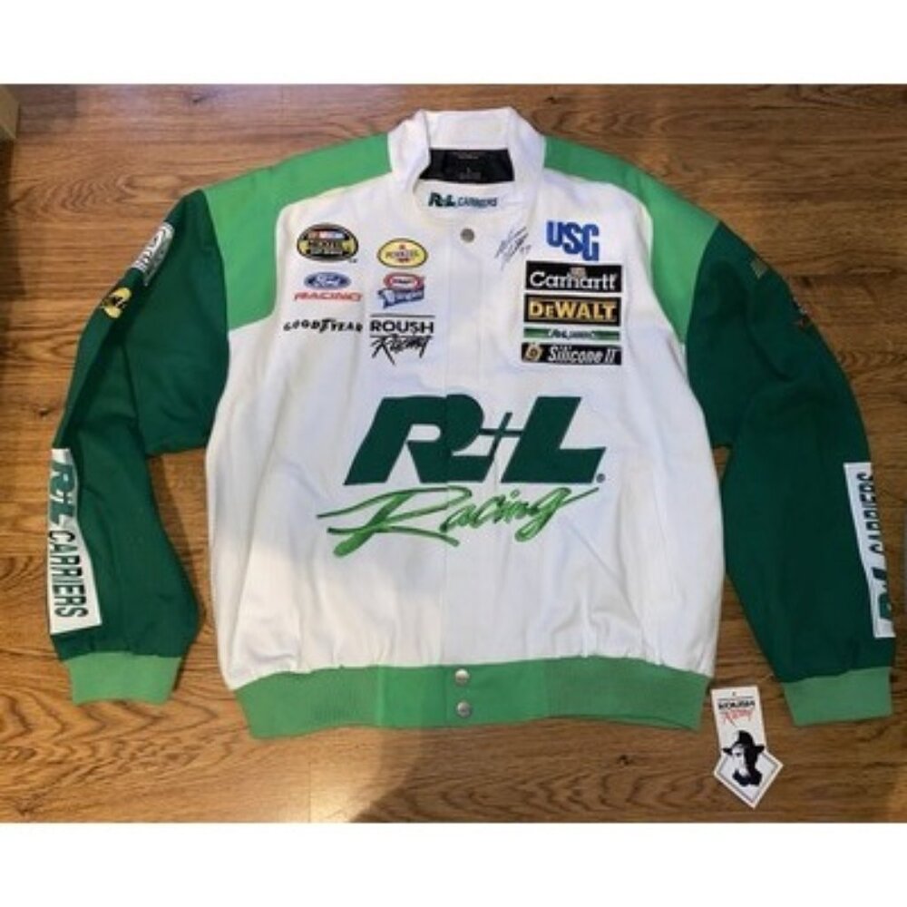 Vintage Team Caliber R+L Racing Matt Kenseth Signed NASCAR Racing Jacket Large